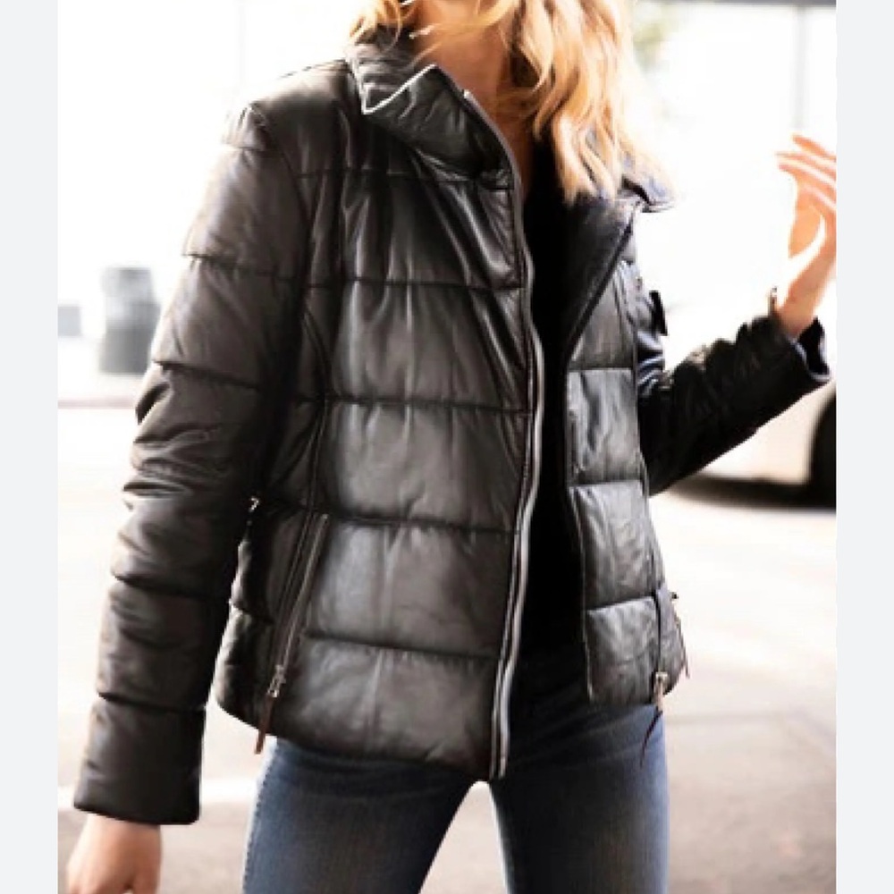 DANIER Leather Puffer Bomber